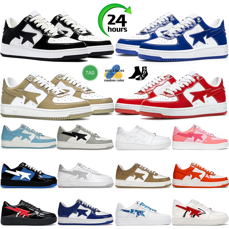 Black and White Sneakers Mens Shoes Designer Loafers Man Womens Tops Abc Camo Sta Sk8 Sharks Star Pink Orange Olive Grey Womans Platforms Trainer