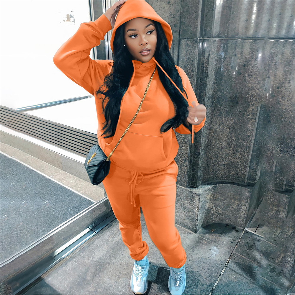 Designer Jogger suits Plus size Women Fleece Tracksuits 4XL 5XL Fall Winter Sweatsuits Long Sleeve Hooded Hoodie Pants Two Piece Set Casual Wholesale Clothing 8839