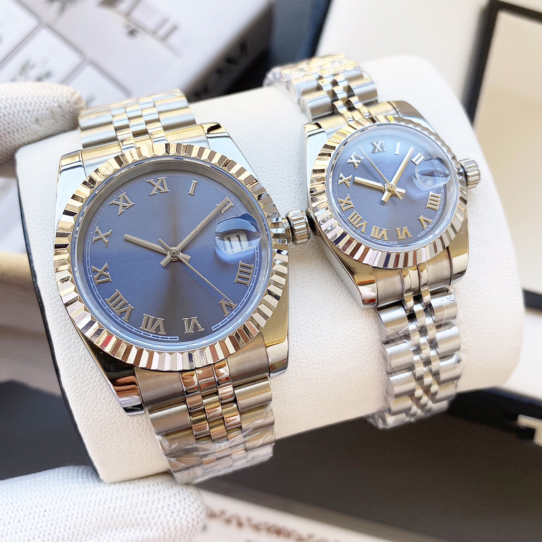 Watch designer watch couple watch fully automatic mechanical movement stainless steel sapphire glass super luminous 41/36mm luxury watch-image-925974447