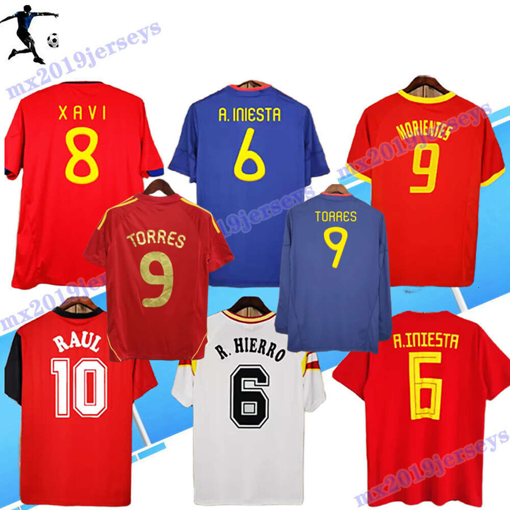 Classic 1994 1996 2008 2010 2012 Spains Retro Soccer Jersey FABREGAS XAVI LUIS ENSRIQUE ALONSO Iniesta PIQUE TORRES Camiseta De Futbol-image-925975055