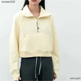  Yoga Sweatshirt Scu Half Zip Without Hoody Outdoor Leisure Sweatshirts Gym Clothes Women Lu Tops Workout Fiess Thick Jackets  688ss