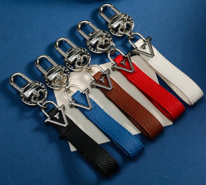 Luxury True leather keychains Car keychain Fashion pendant Brand Key ring for men women designer Key chain nice Christmas gifts have Original box