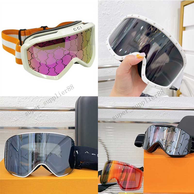 Womens ski goggles brand designer face mask sunglasses winter professional skiing competition goggles anti fog oversized frame Ski Mirror With or-image-926010005