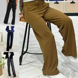 Yoga Lady Training Wide Leg Gym Jogging Loose Fitting Mid Rise Outdoor Bell Bottoms Perfectly Oversized Flared Straight-Leg Sport Trousers