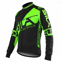 Racing Sets Sila Usa Men`s Bike Outdoor Sports Jacket Cashmere Warm Jersey Long Sleeve Winter Mountain Biking Cycling