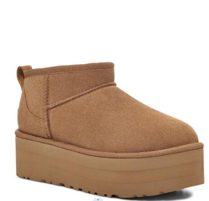 Classic Ultra Mini Platform boot women snow Boots top Sheepskin casual keep warm boots with card dustbag Beautiful Gift-image-925926189
