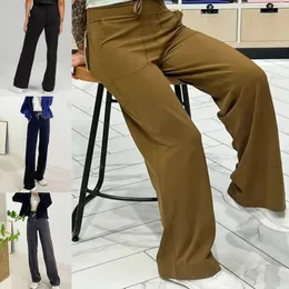 Lu Align Lu Yoga Lady Training Wide Leg Gym Jogging Loose Fitting Mid Rise Outdoor Bell Bottoms Perfectly Oversized Flared Straight-Leg Sport Trousers