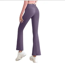 leggings LUU Yoga Flared Pants Groove Summer Ladies High Waist Slim Fit Belly Bell-bottom Trousers Shows Legs Long Fitness Net Red Fashion