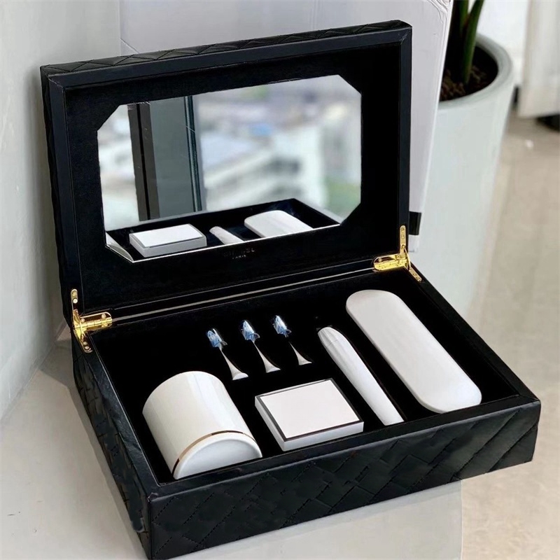 electric smart toothbrush with water cup black white two colors with gift box-image-872963325