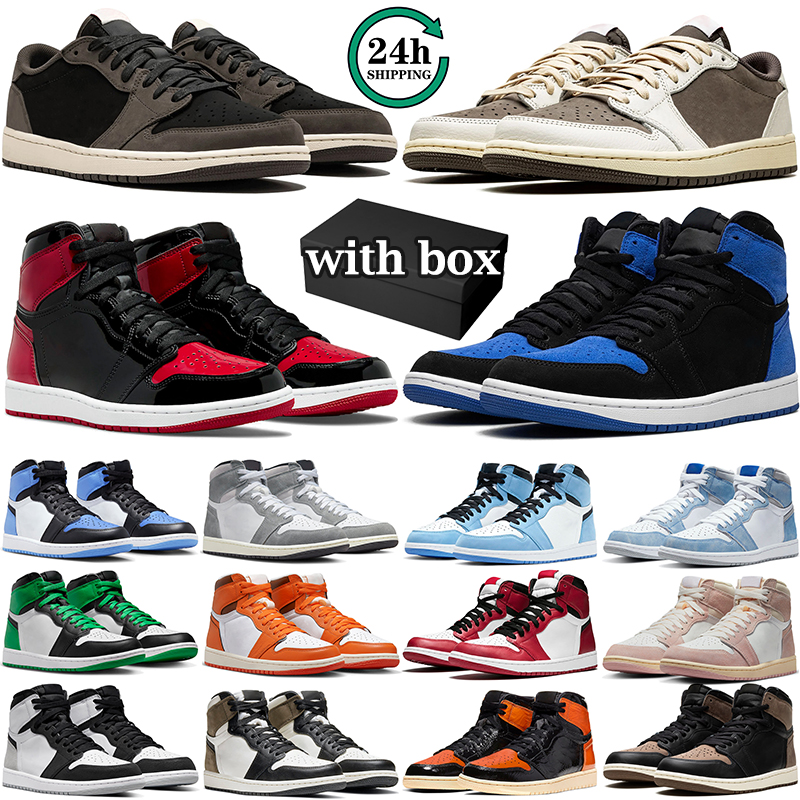 air jordan 1 1s jordan1s Chaussures de basket-ball pour hommes femmes University Blue Bred Patent Chicago Reverse Fog Hyper Royal Pine Green Obsi