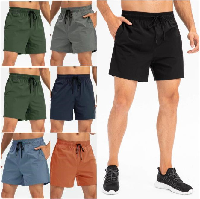 2024 LL Mens Shorts Yoga Outfit Running Pants Sport Loose Trainer Short Sportswear Gym Exercise Adult Fitness Wear Elastic Breathable Fast Dry Dr-image-926356396