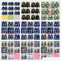 Embroidery Ice Hockey Jerseys 16 Mitchell Marner 17 Wendel Clark 31 Frederik Andersen 34 Auston Matthews 36 Jack Campbell Morgan Rielly Nick