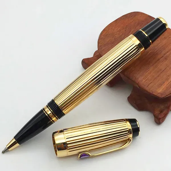 Stylo à bille roulante à la mode, édition limitée, numéro de série, stylos cadeaux en céramique blanche avec pierre précieuse aléatoire, vente en