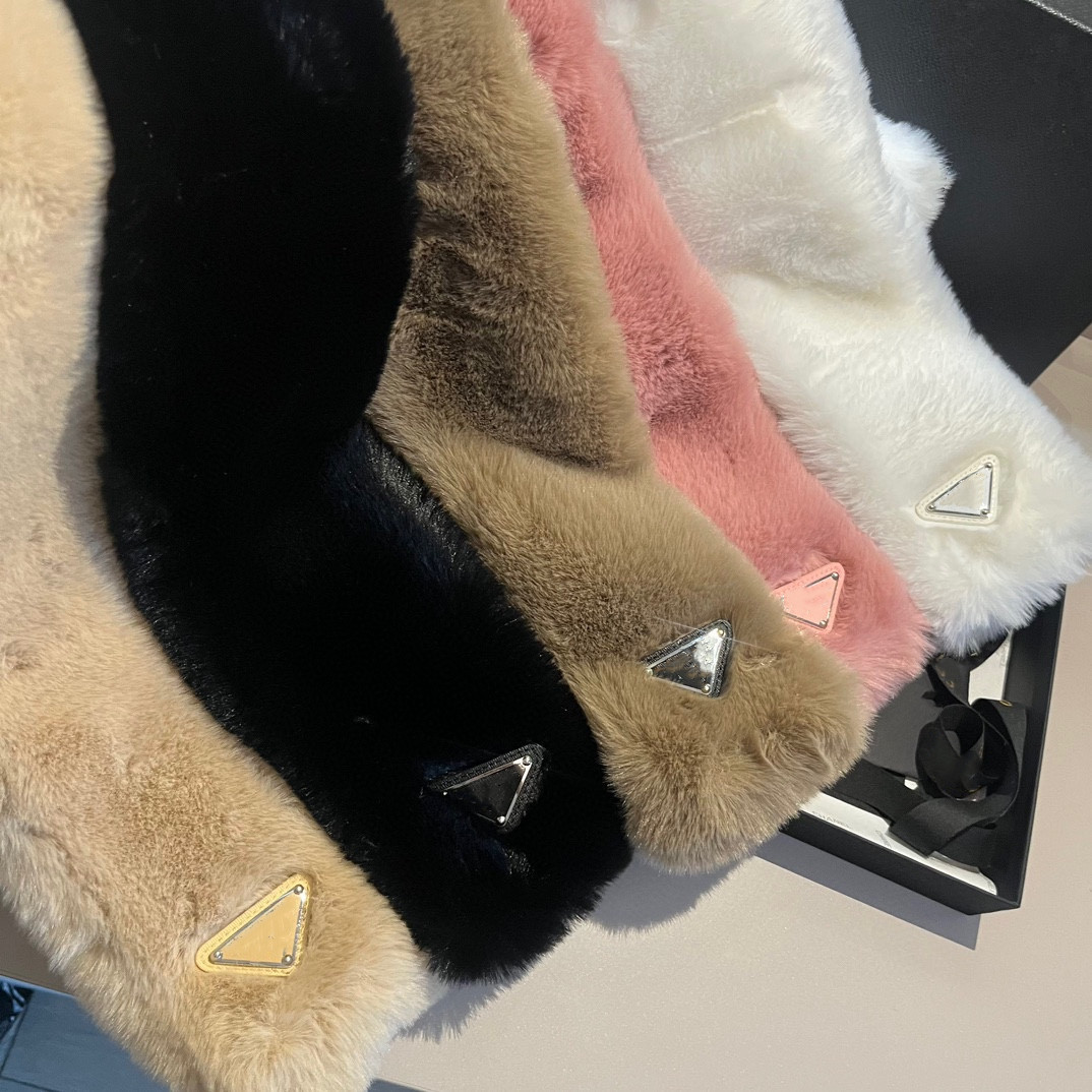 PRA hiver chaud épaissir écharpes pour femmes couleur unie fausse fourrure de lapin en peluche col croisé écharpe châle élégant chaud doux cou éc