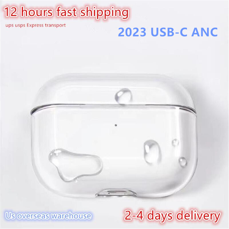 USA Stock For AirPods Pro 2 USB C air pods 3 Earphones Bluetooth Headphone Accessories Solid Silicone Cute Protective Cover Wireless Charging Box Shockproof 2nd Case 