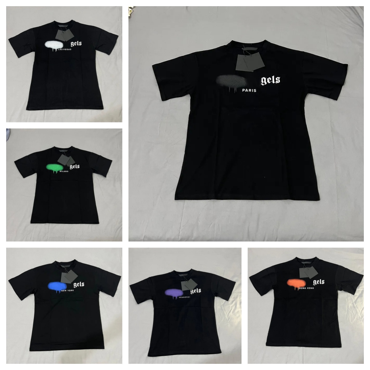 Designer luxury T-shirt Brand Cotton T Shirt Clothing spray letter Short sleeve 2024 spring summer Tide mens womens Tee T Shirt