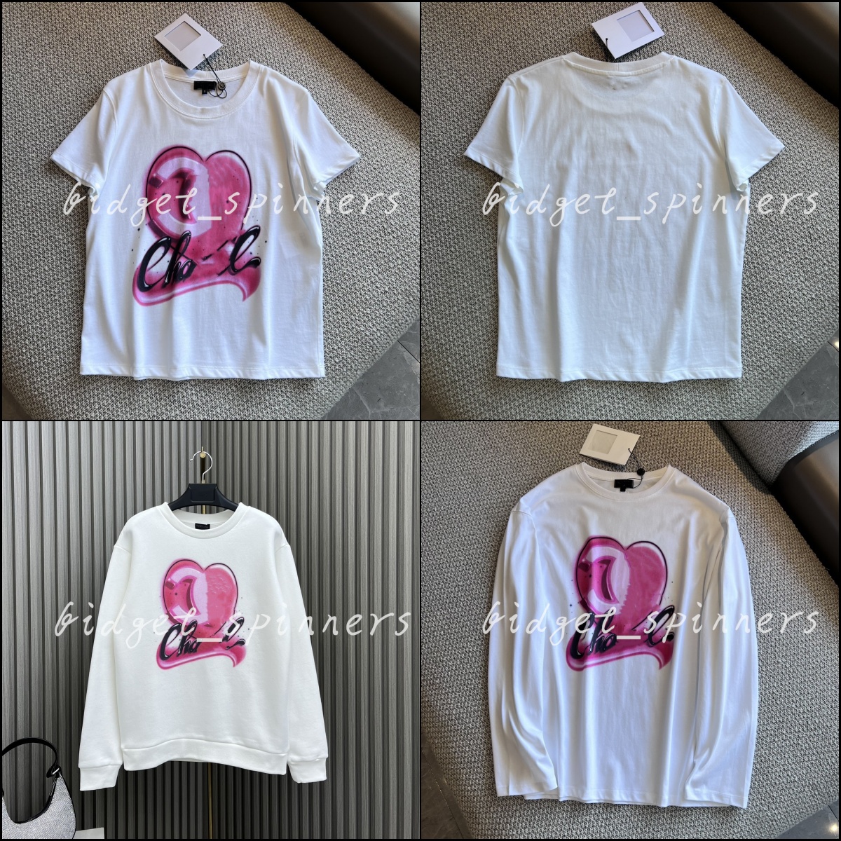 Fashion Designer T-shirt Cotton Letters Tees Women Round-neck Hoodies 25495-image-926608205