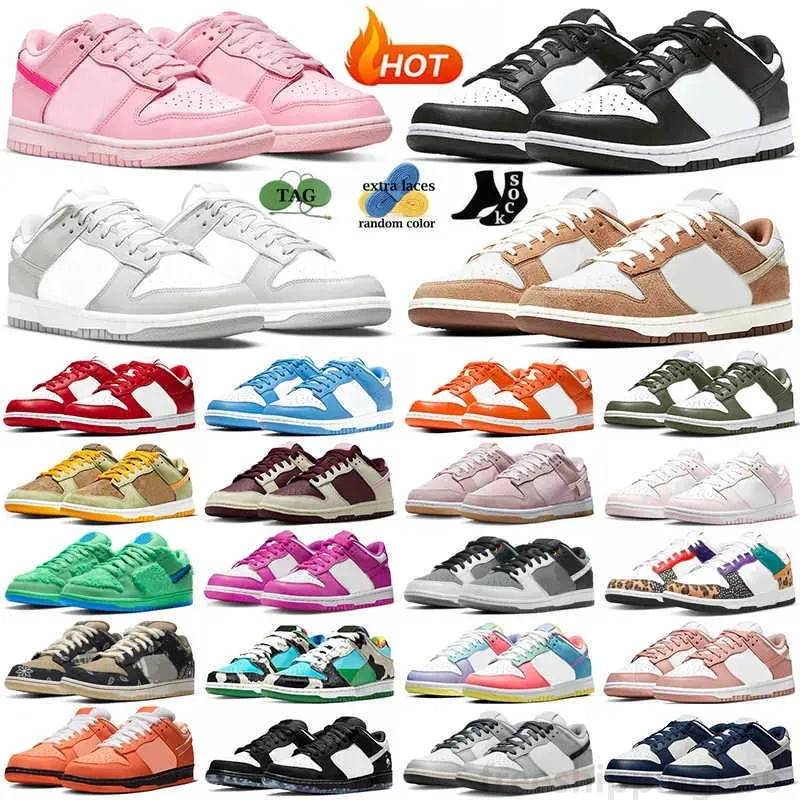 Box With Panda Low Running Shoes Men Designer Sneakers Orange Lobster Tan Green Triple Pink White Black Foam Reverse Brazil UNC Mens Womens-image-893980099