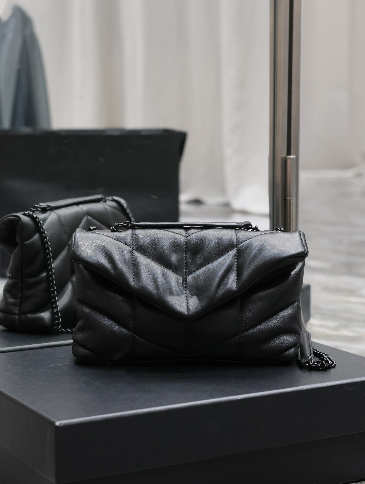 10A Mirrored Quality Women Tote Fashion Designer bag Purses LOULOU PUFFER CHAIN Luxury Handbag Brand Classic Flip matte Leather Shoulder Bags Cro