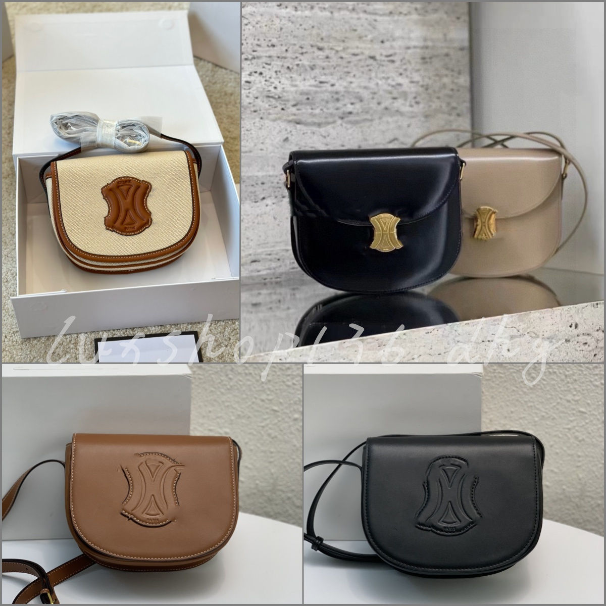 Fashion Designer Bag Leather Vintage Cross Body Bags Women Handbags 20cm-image-926835805