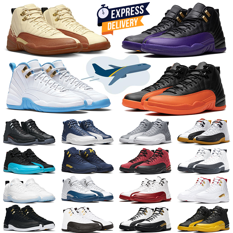 With box Mens Basketball Shoes 12 Field Purple Brilliant Cherry Orange Stealth Royalty Gamma Blue Hyper Royal University Gold sports sneakers tra