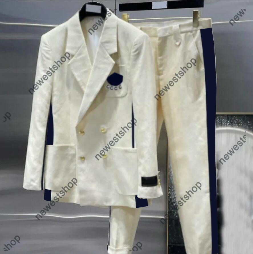 Designer Mens Suits Blazers Luxury Western-style Leisure clothes Letter print coats womens Cooperation coat slim fit casual Ribbon stripe dress suit