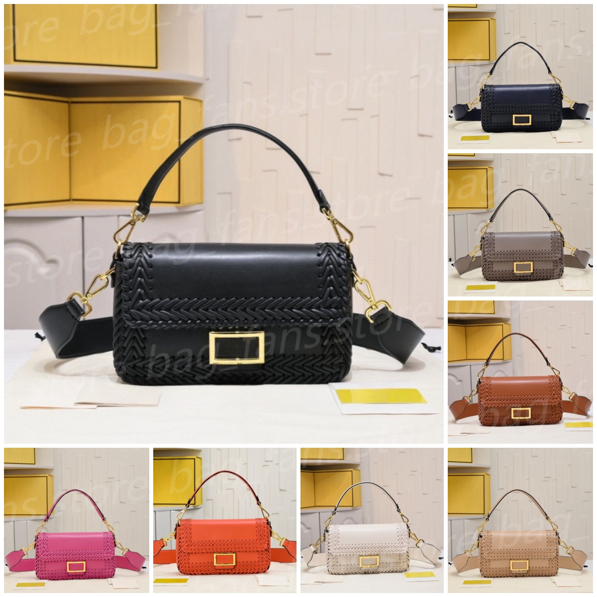 Sacs à main tissés 10A Designer Sacs à bandoulière de mode pour femmes sacs de blocs de couleur de qualité supérieure 25633 28207