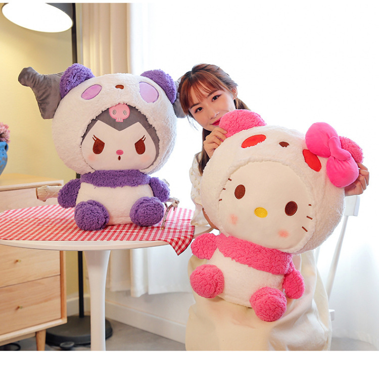 Christmas New Cute Panda Plush Toy Soothing Sleep Soft Filling Pillow Gifts Wholesale in Stock M260207-image-1094537280