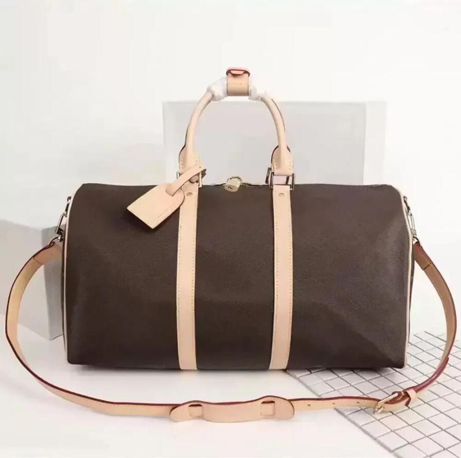 Men Duffle Totes Bag Women Hand Luggage Travel Bags Men's Pu Leather Handbags Large CrossBody Bags Totes 55cm louiseitys LVS viutonitys