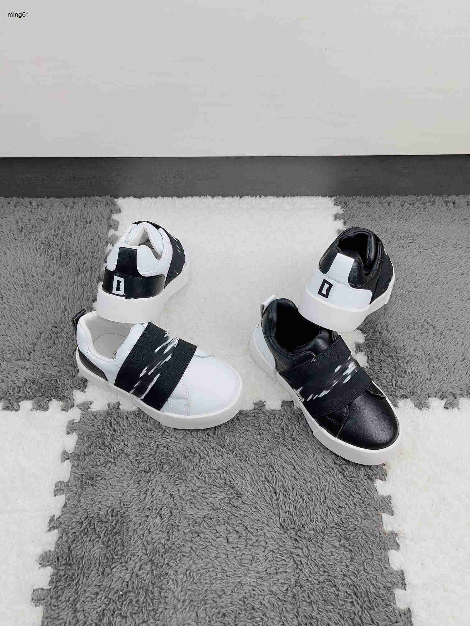 Brand designer baby Casual shoes Color blocking design kids shoe Size 26-35 Elastic band cuffed girls boys Sneakers Dec05-image-927201209