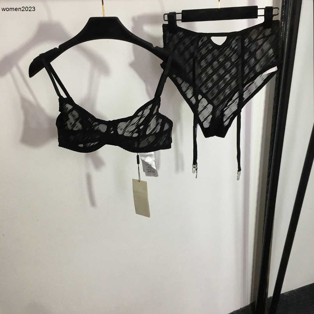 Underwear suit designer women Lingerie lace sling bra sexy strap briefs embroidered letters sexy mesh perspective pajama 2pcs Dec 07 8D46-image-985339593