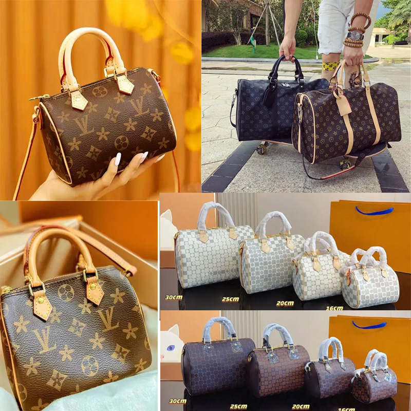 M40391/N41418 6 size Keepall luggage bag Speedy handbags Fashion Women PU Leather Handbag Shoulder Bag 30cm Crossbody Bags lady Purse 