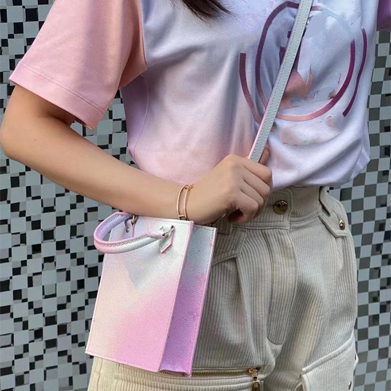 9a Sacs de bodals Petit sac PM PM Gradient Mini fourre-tout Spring dans la ville Sunrise Pastel épaule 81341 Femmes de conception pour femmes