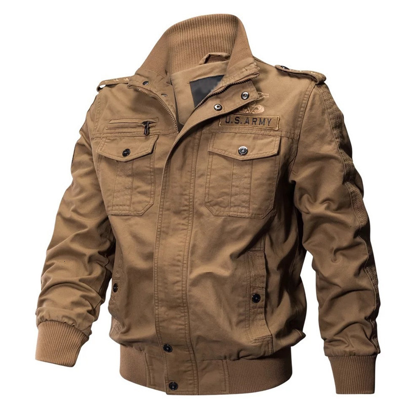 Vestes pour hommes Plus taille bombardier militaire veste hommes printemps automne morte de pilotes mâles vestes de cargaison armée masculine ves