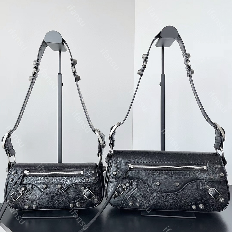 Luxury Motorcycle LE CAGOLE Bag Women's Flap Square Baguette Designer Rivet Handbags Punk Tassel Crossbody Handbag Clutch Popular Shoulder S-image-927811355