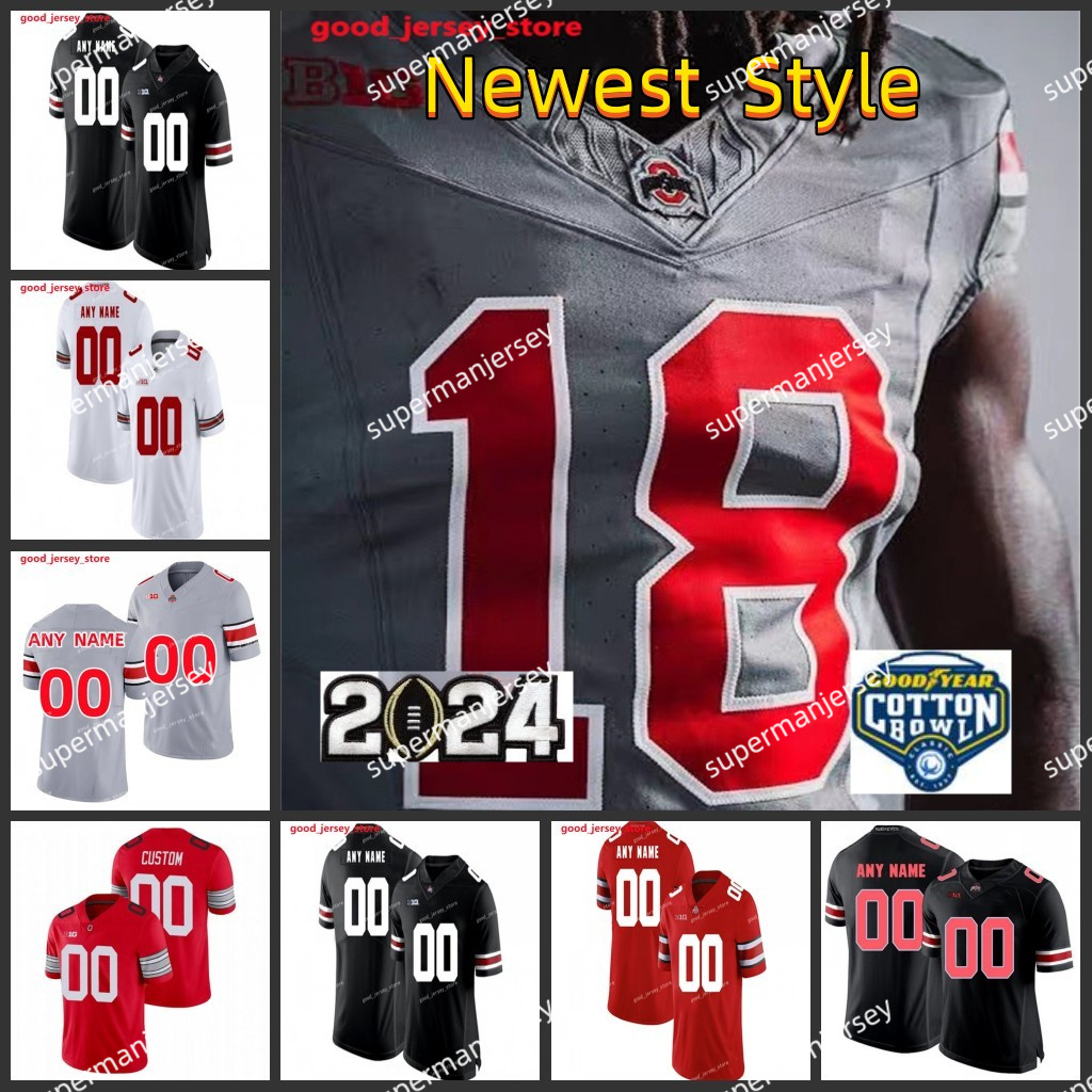 2024 Ohio State Buckeyes FootBall Jersey Brandon Inniss Lincoln Kienholz Tristan Gebbia Carnell Tate Marvin Harrison Jr. Chip Trayanum Ohio State-image-942964324