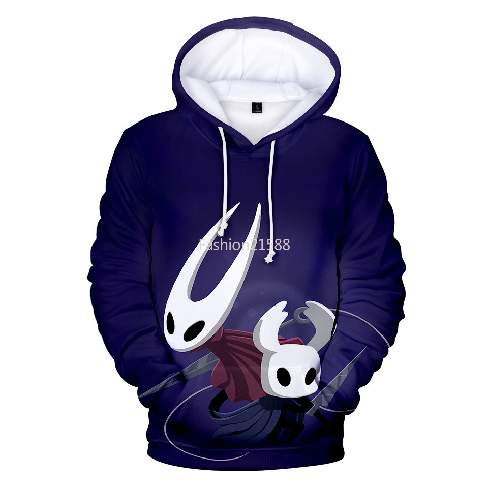 Hollow Knight Mens Hoodies Sweatshirts Basketball Designer Hoodie Black Hoodie 3D Print Male Cartoon Anime Sudadera Streetwear Spring Autumn Unisex