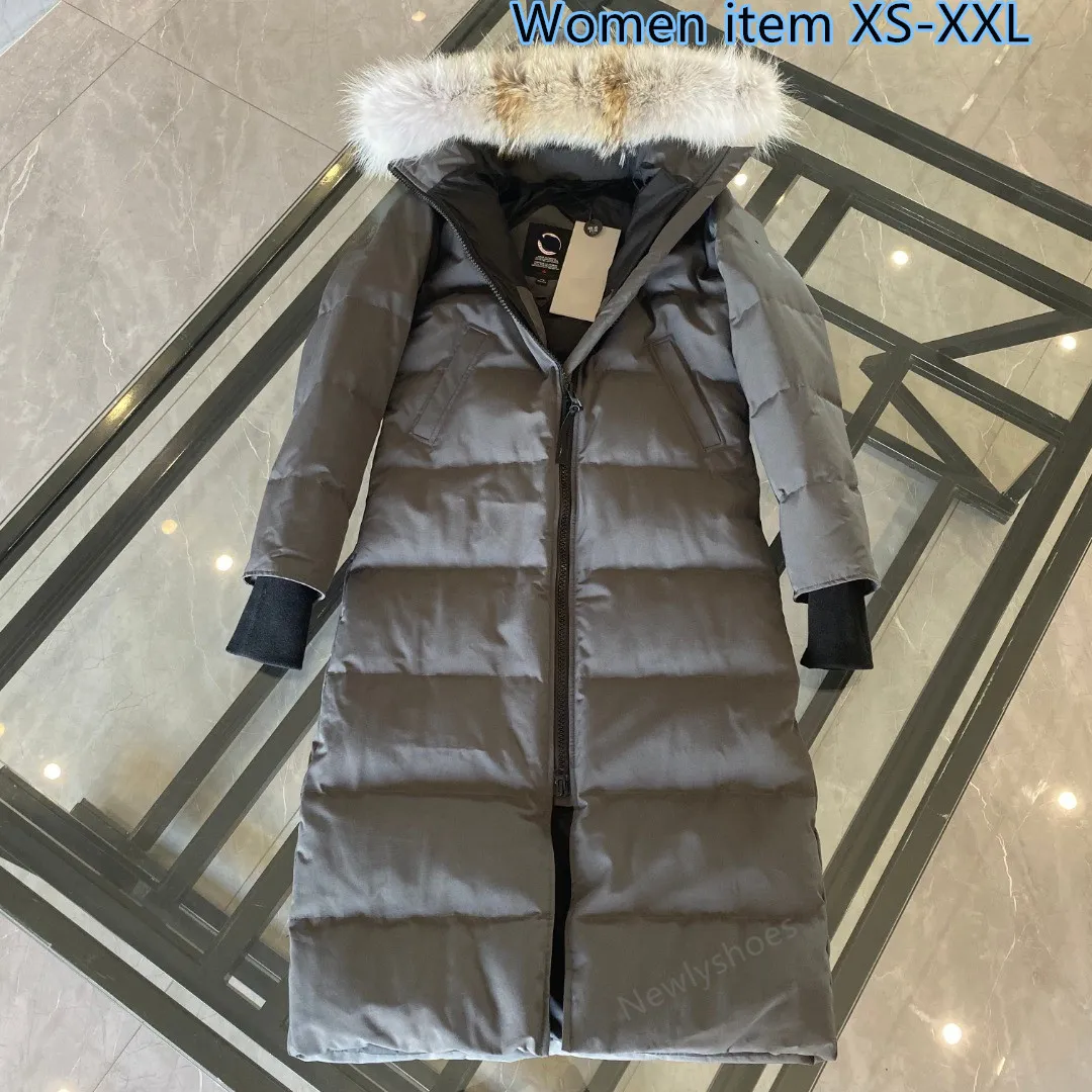 Designer goosie Down Jacket Parkas Real Coyote Fur Winter Women CG Canadian Mystiques Parka Down Jacket Waterproof Outdoor Coat Jackets women long exterior jacket