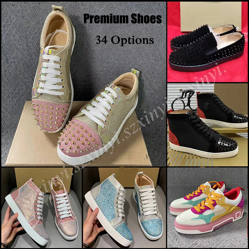 Baskets à chaussures décontractées en diamant riveté de qualité supérieure pour femmes ou hommes