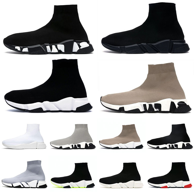 2024 deisgner sock shoes 1.0 .2.0 for mens traines outdoor shoes all black white graffiti green blue pink clear sole luxurys running shoe women shoe