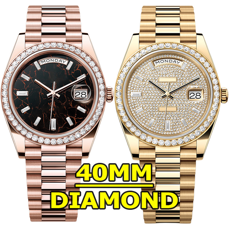 Luxury Mens Watch Designer Watches With Diamonds 40MM Automatic Machinery Movement Watches 904L Stainless Steel Luminous Waterproof Sapphire Fashion Wristwatch 