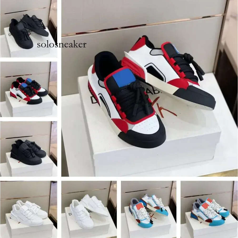 dg05 23S/S Mixed-material Portofino Sneakers Shoes Maxi-laces & Rubber 3D Calfskin with Technical Fabric Trainers Brand Low Top Casual Walking do