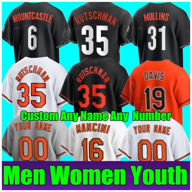 2023 City Baseball Jersey Cal Ripken Adley Rutschman Gunnar Henderson Ryan Mountcastle Cedric Mullins Austin Hays Grayson Rodriguez Bautista Craig Kimbrel 