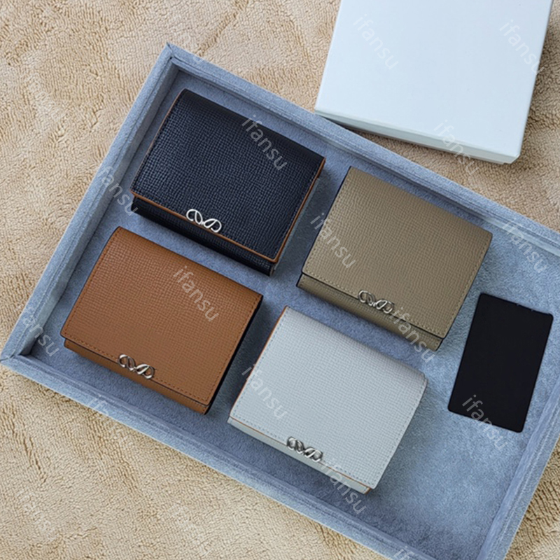 Classic Luxury Design Women's Genuine Leather Short Fashionable Zero Wallet Portable Folding Fold with Multiple Card Slots Business Card Cli-image-928784844