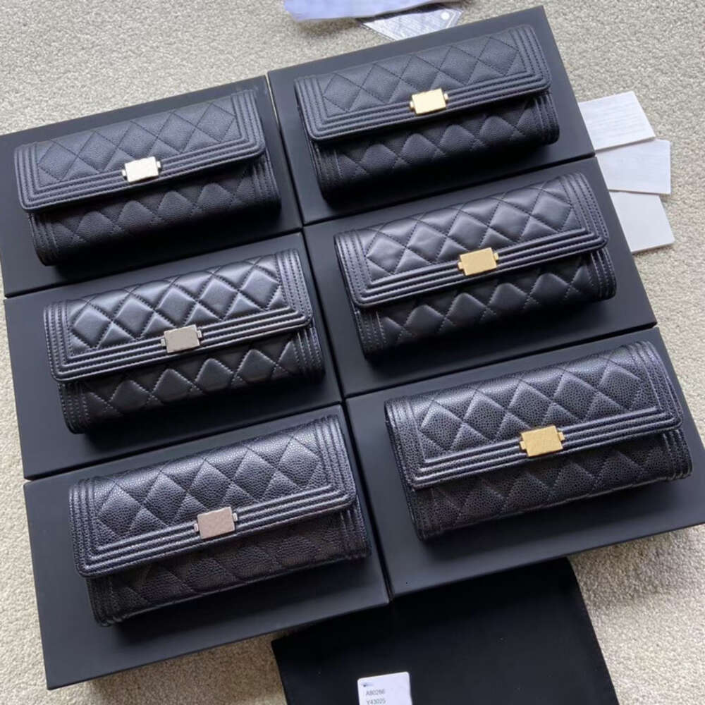 Luxury wallets womens genuinel leather wallet designer woman purses caviar sheepskin coin purse credit card holder passport holder-image-928796227