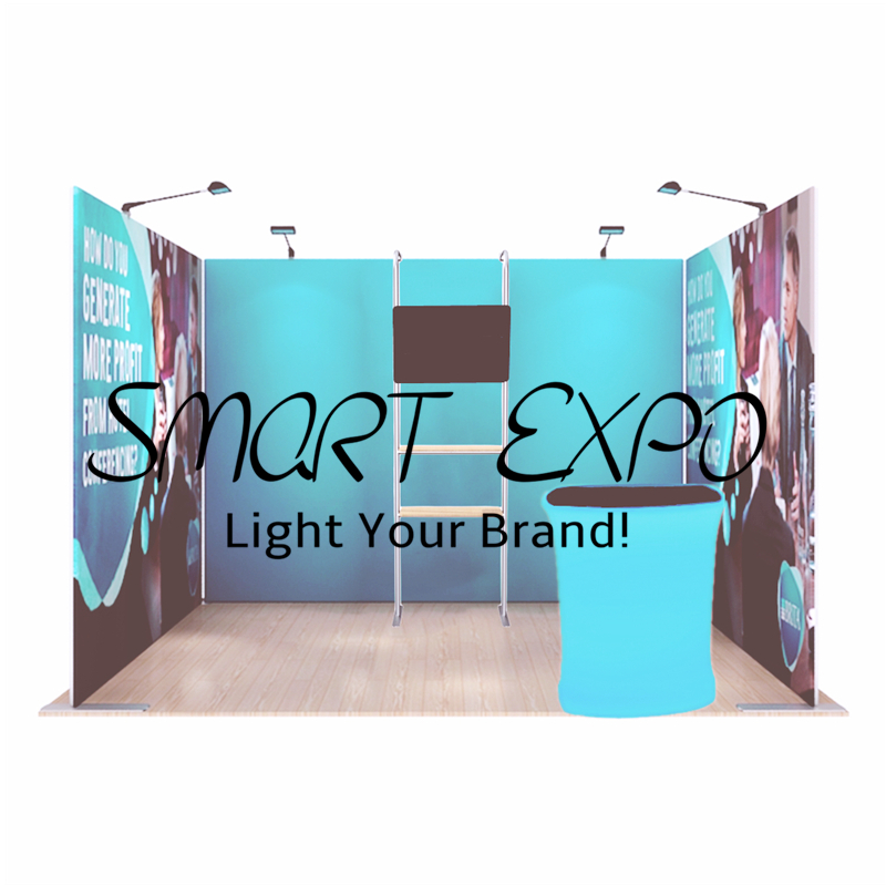 Trade Show Advertising Display and Exhibit Straight Backdrops Fabric Aluminum Tube System-image-777822156