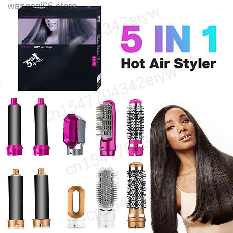 Electric Hair Dryer Hair Dryer Brush 5 In 1 Hair Blower Hot Air Styler Comb Automatic Hair Curler Professional Hair Straightener For Airwrap T231-image-929541414
