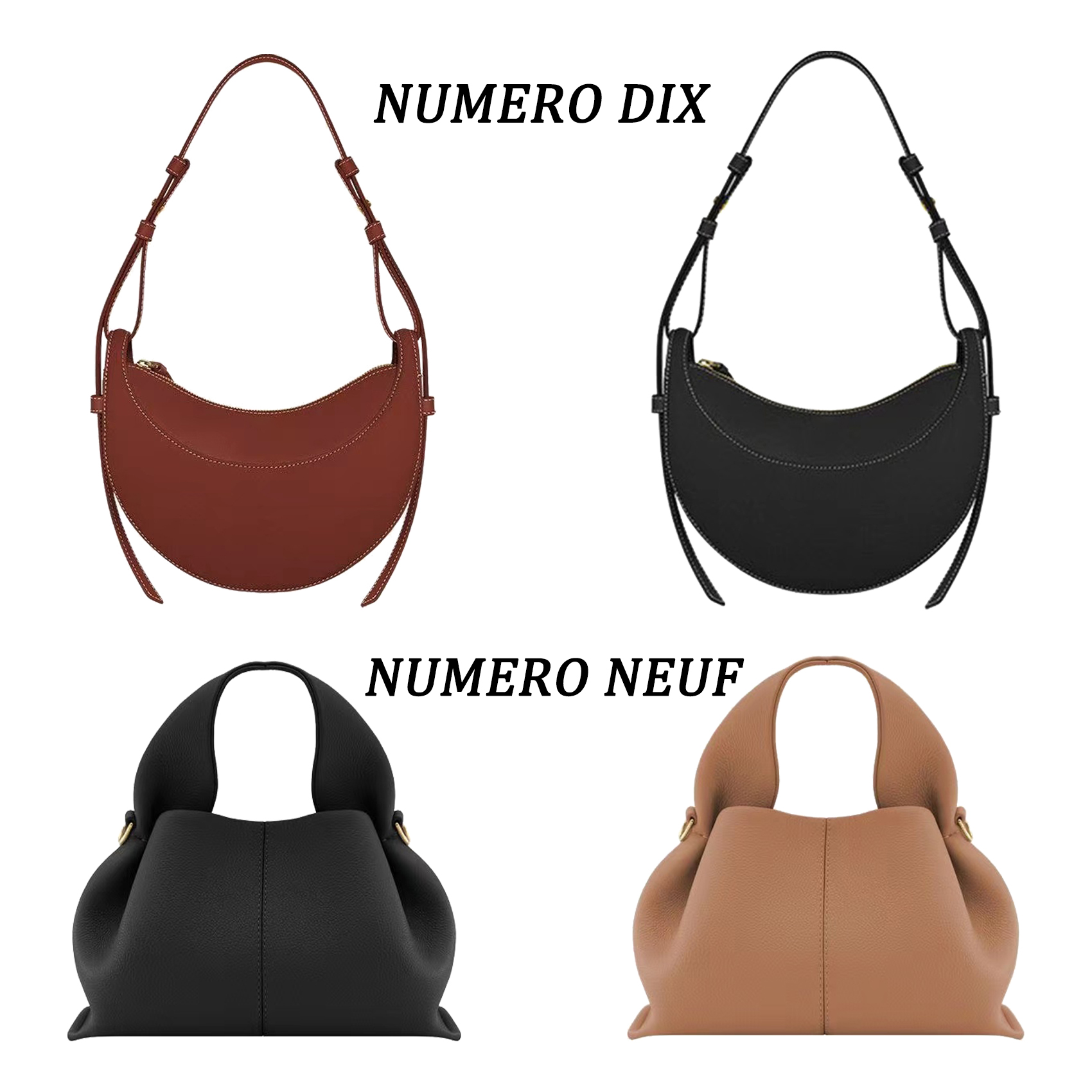 Luxury Numero dix Nine Neuf sac half moon cyme Designer bags 10a Womens mens fashion Cross Body Clutch Bags Totes handbag cowhide Leather cloud vacation Shoulder Bags 