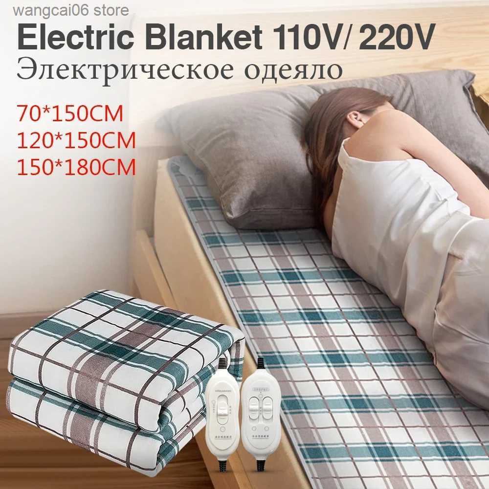 Space Heaters 220V 110V Plug Electric Heating Blanket Automatic Thermostat Double Body Warmer Bed Mattress Electric Heated Carpets Mat Heater T23-image-929537769