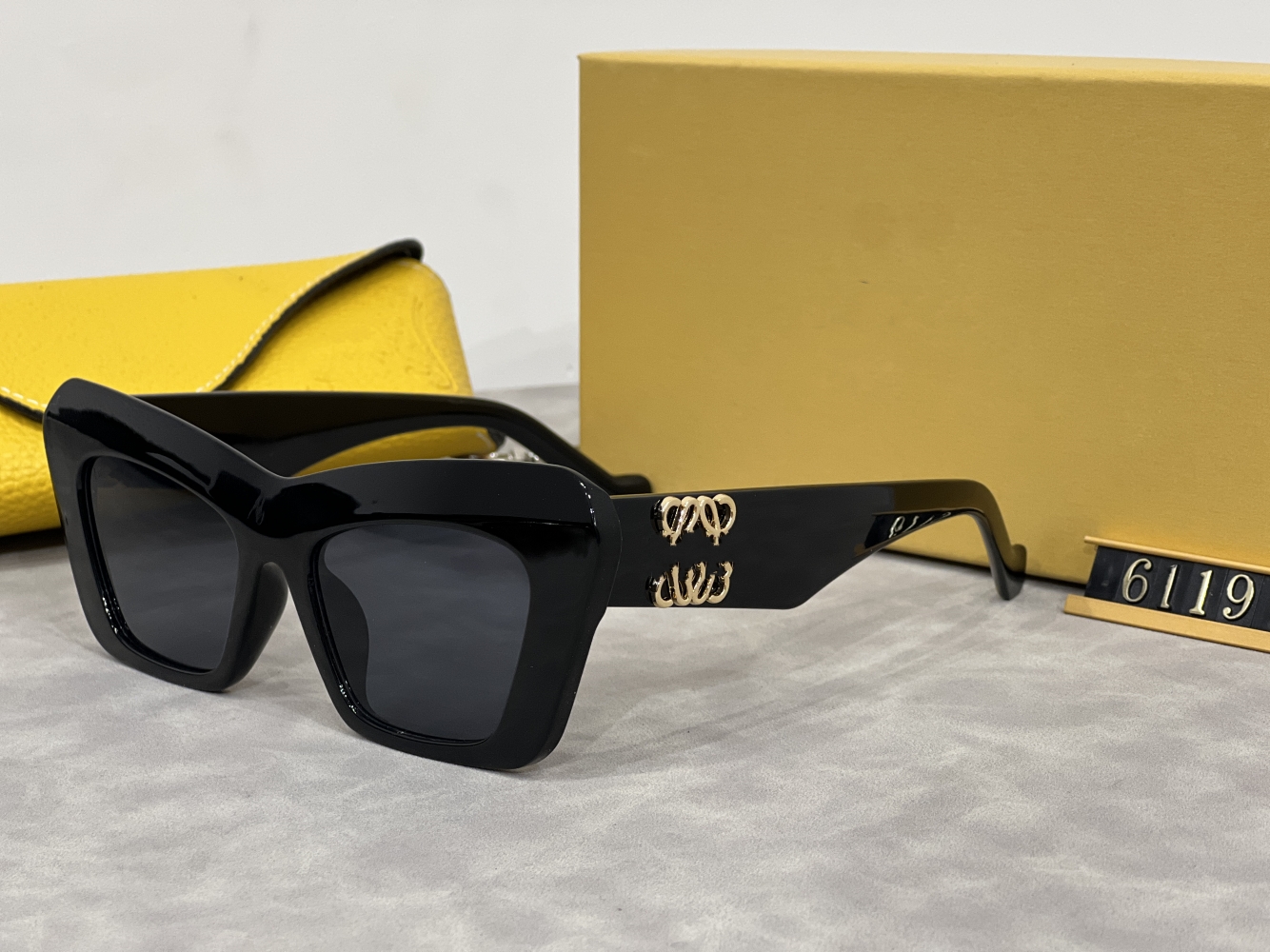 Designer de luxe Mode 63mm Lunettes de soleil dorées Rétro Pilote Lunettes de soleil polarisées pour femmes Hommes Vintage Shades UV400 Classique